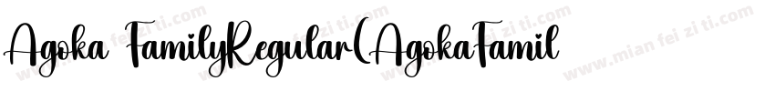 Agoka FamilyRegular(AgokaFamilyRegu字体转换